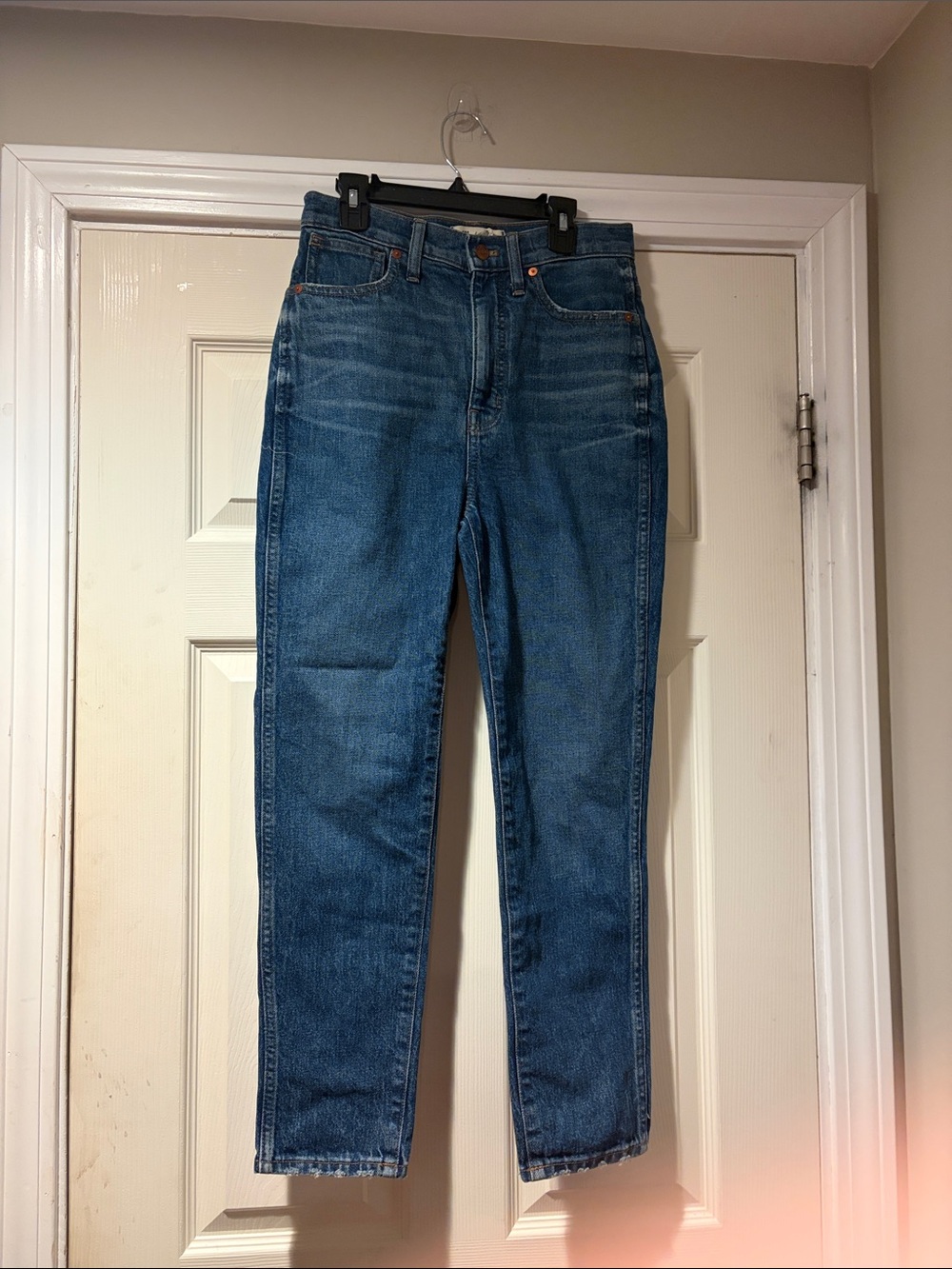 NWOT Madewell High-Rise Straight-Leg Jeans in Medium Blue 26